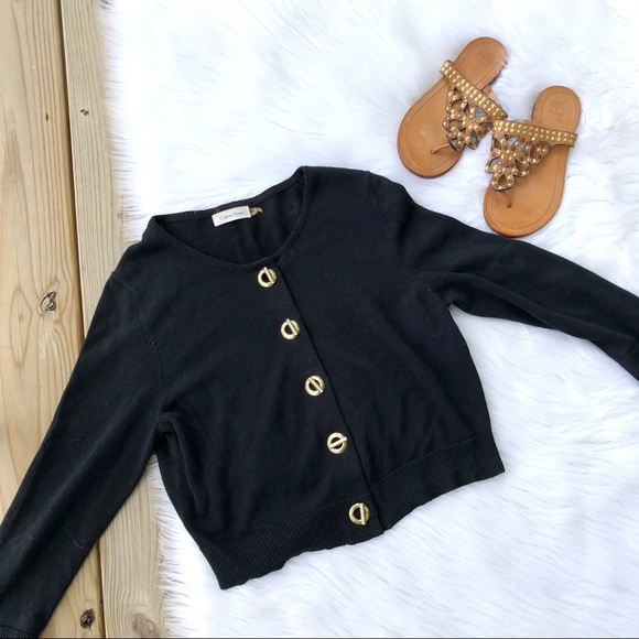 Calvin Klein Sweaters - Calvin Klein Long Sleeve Black Gold Ring Sweater